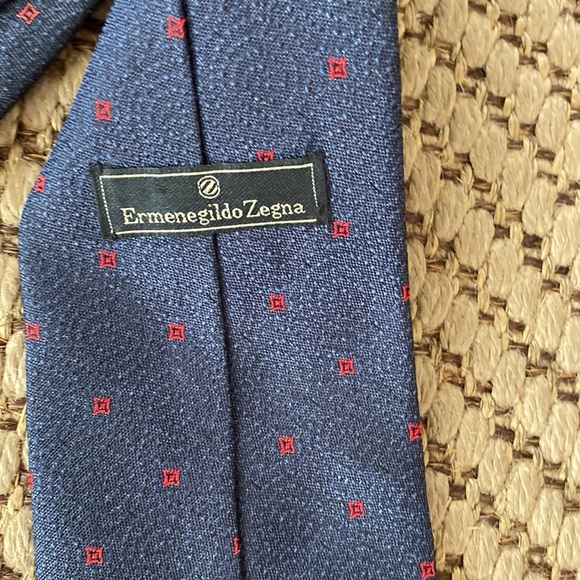 Ermenegildo Zegna Tie Navy/Red - Picture 2 of 3